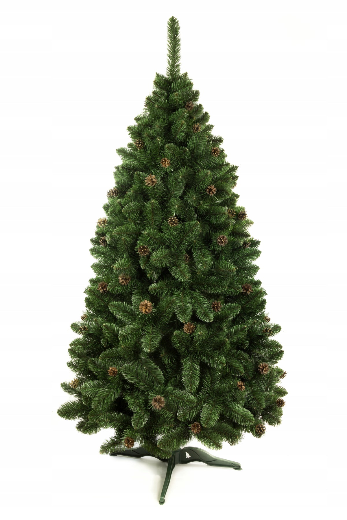 Natural pine with cones artificial Christmas tree 250 cm Color green