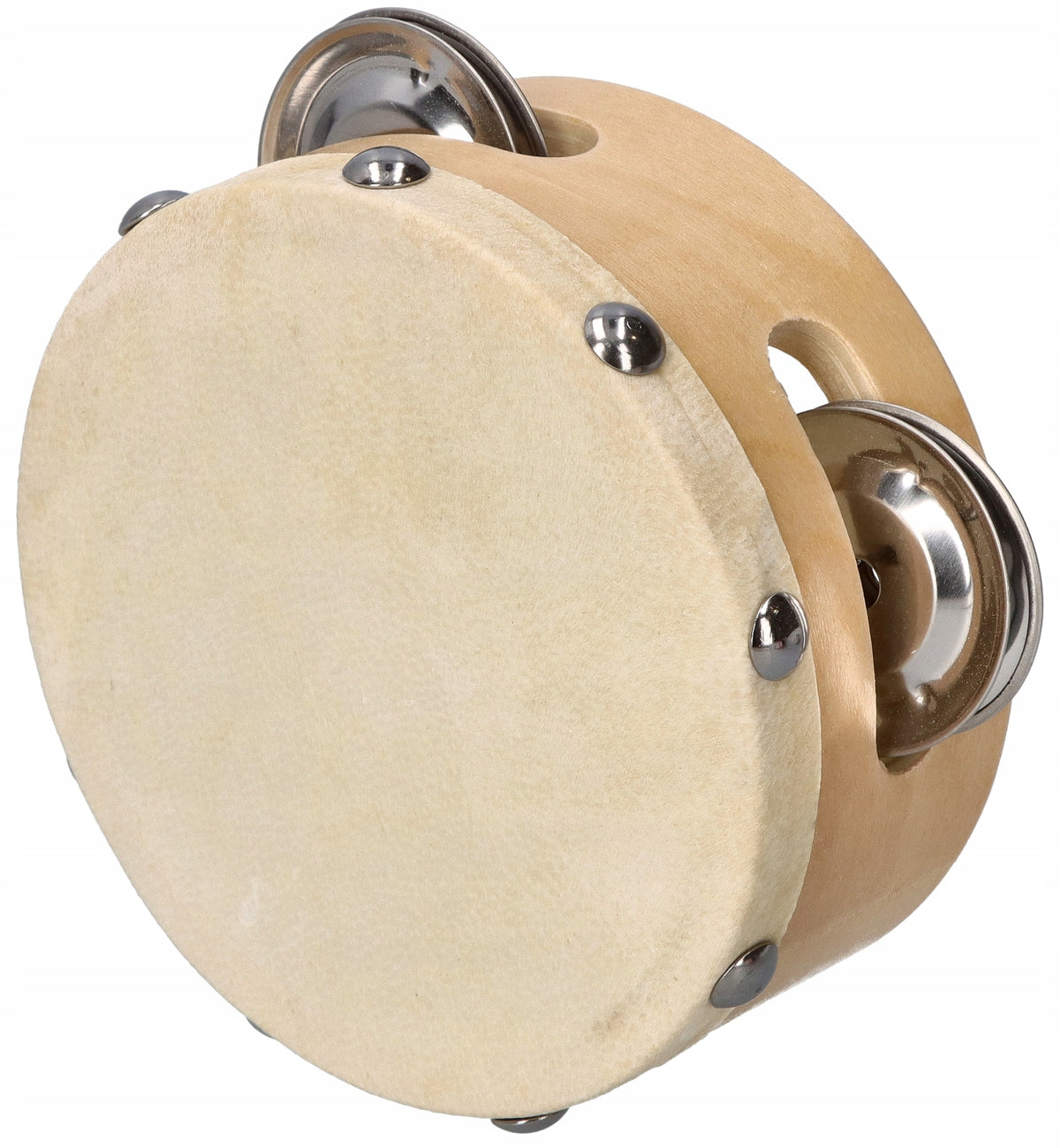 Natural tambourine for kindergarten Musical instrument Wooden Goki