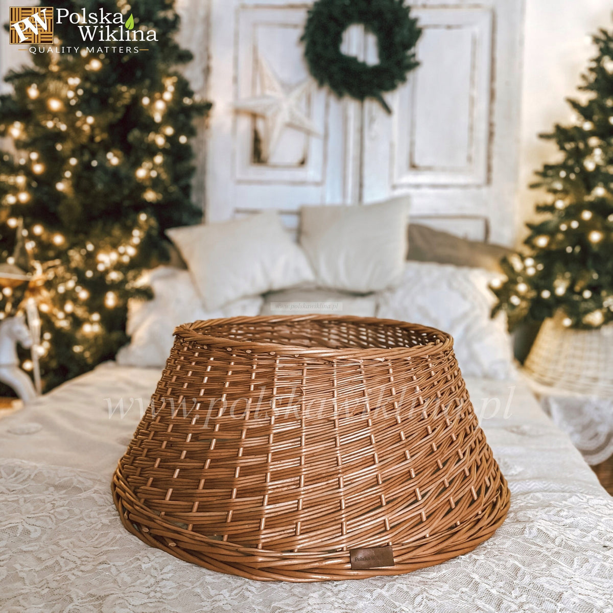Natural wicker cover fi 60 cm for Christmas tree stand Manufacturer code POL-WIK