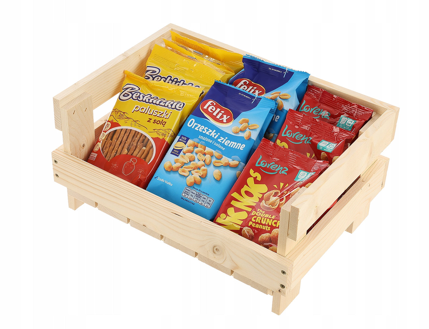 Natural wood box for foodstuffs, 35 x 25 x 17 cm, R3525 Packaging status original