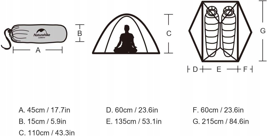 Naturehike Star-River Tent 2-Person Ultralight Waterproof Double Layer Manufacturer code NH17T012-T