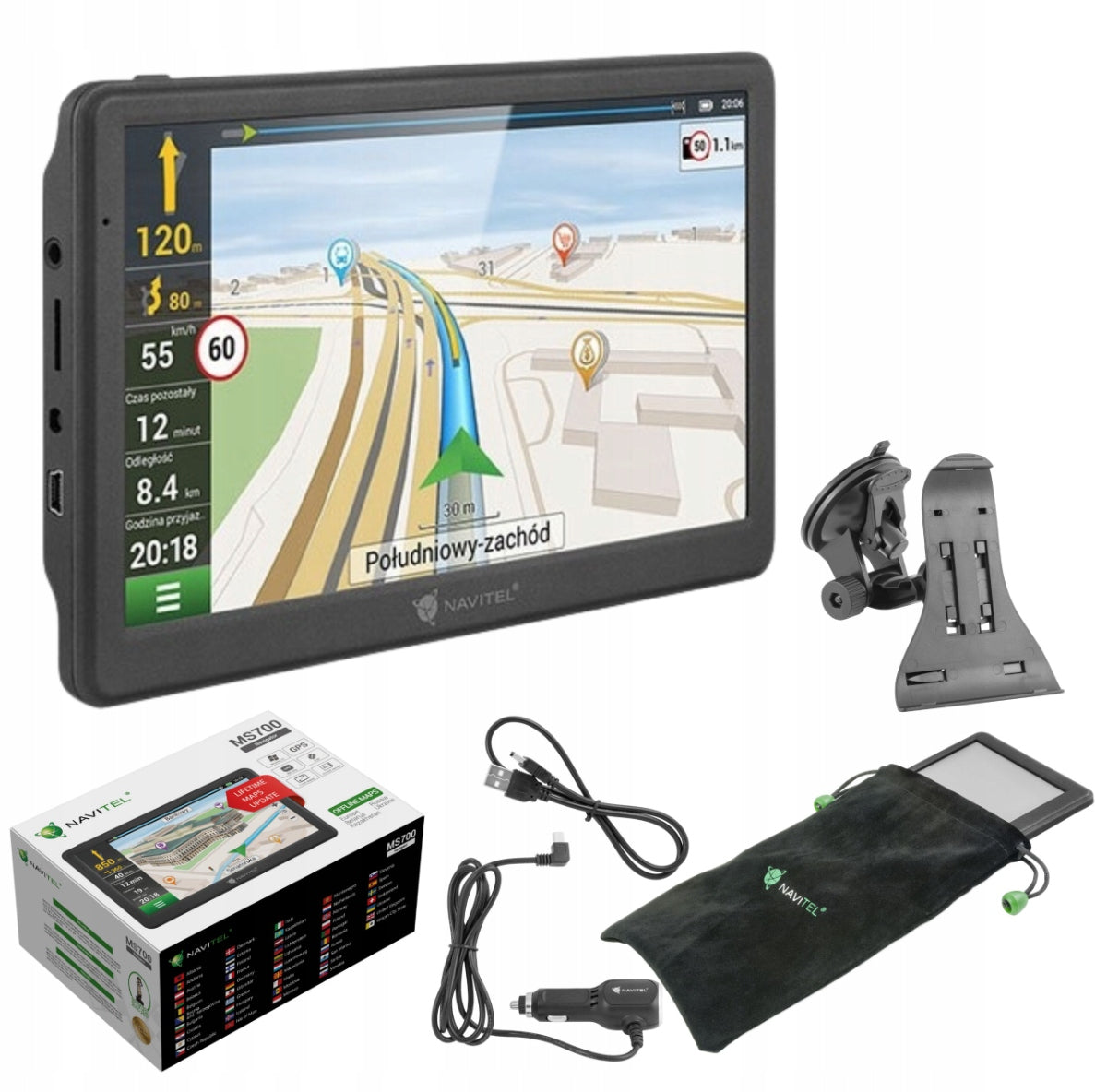 Navigation Navitel MS700 - 7 inches, Offline Maps, Speed Cameras, Trails