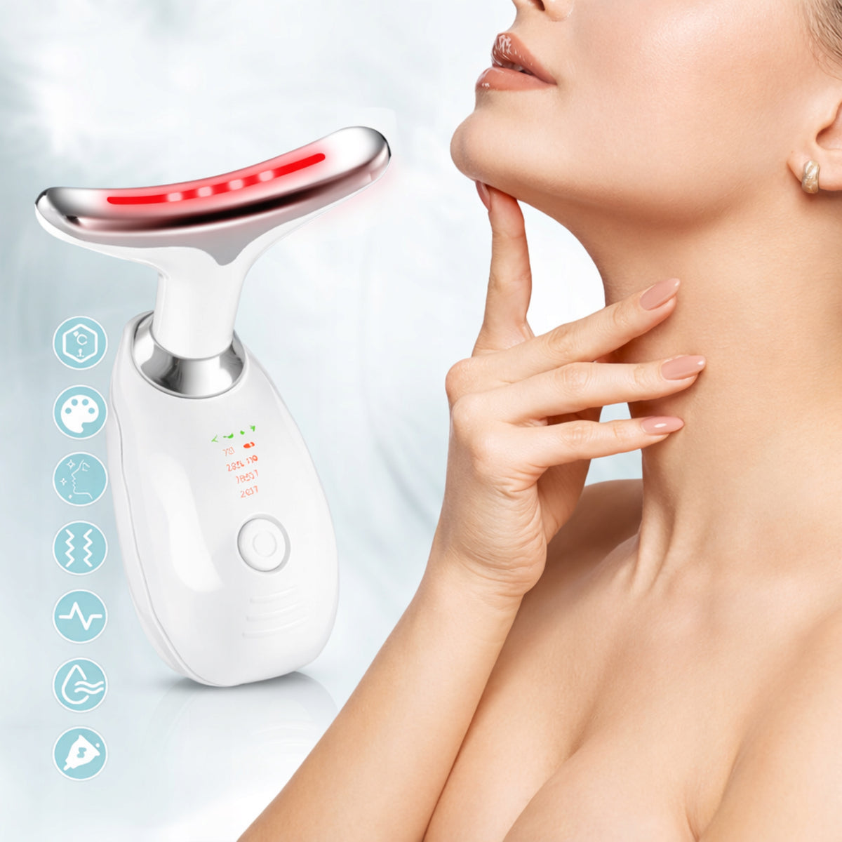 Neck Face Massager Sonic Lifting for Firming EMS Vibration Packaging status original