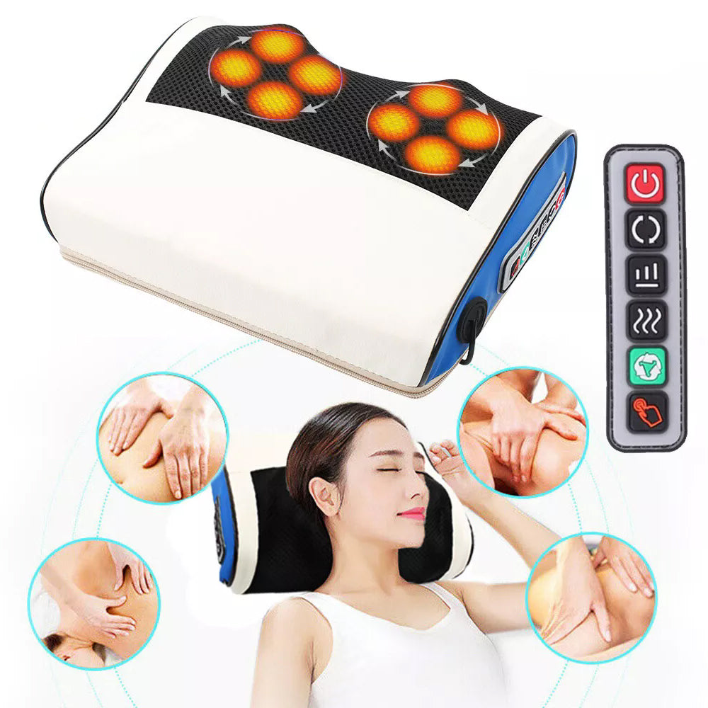 Neck Massage Pillow Lumbar Massage Pillow For Home Travel Office Packaging status original