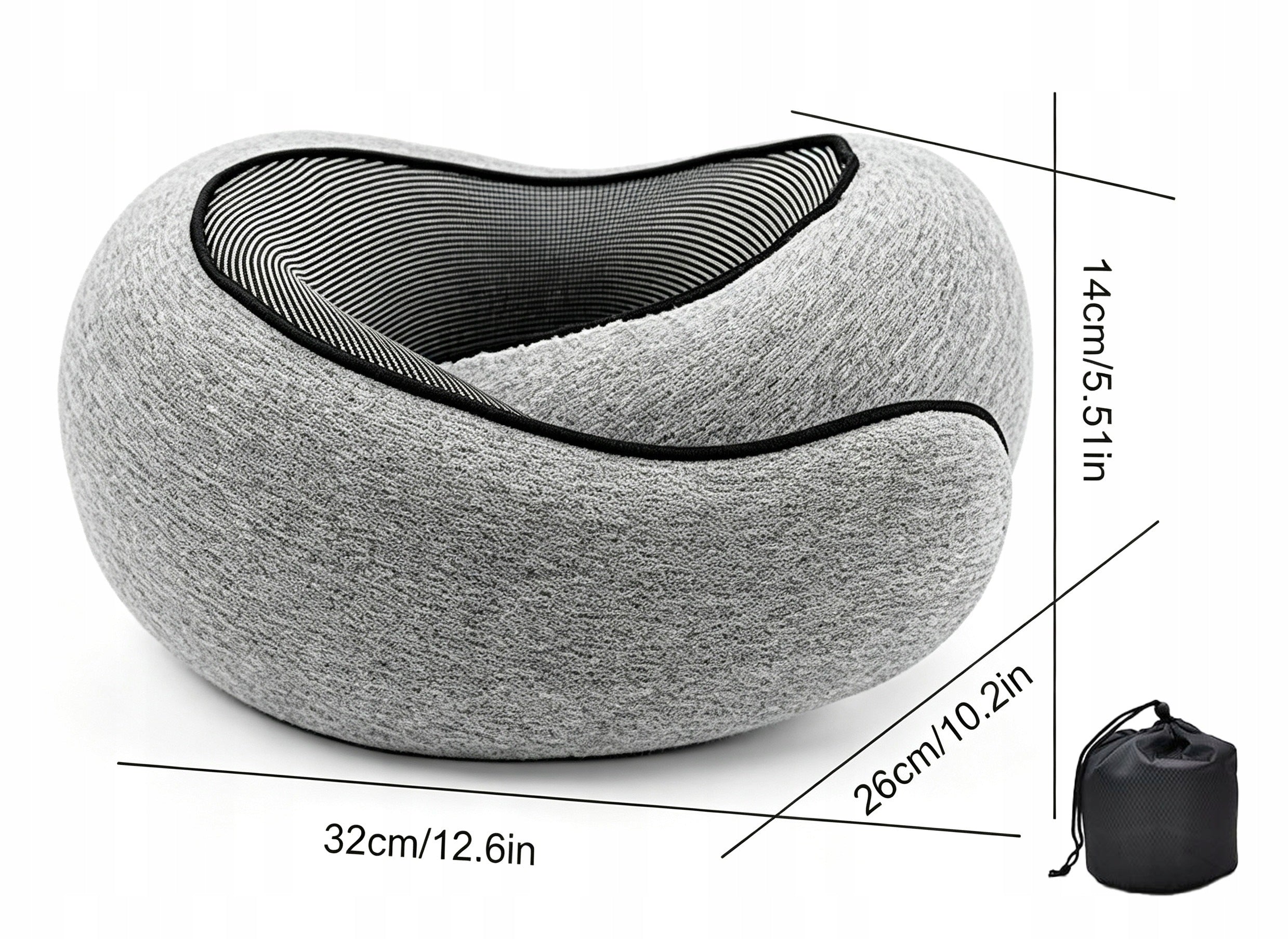 Neck Travel Pillow with 360° Memory Foam Protection Brand 100