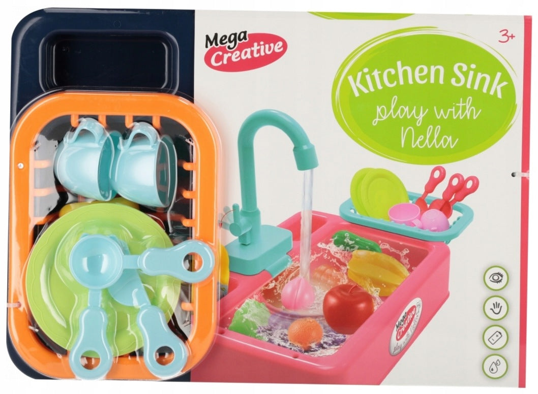 Nella kitchen set sink navy blue +accessories