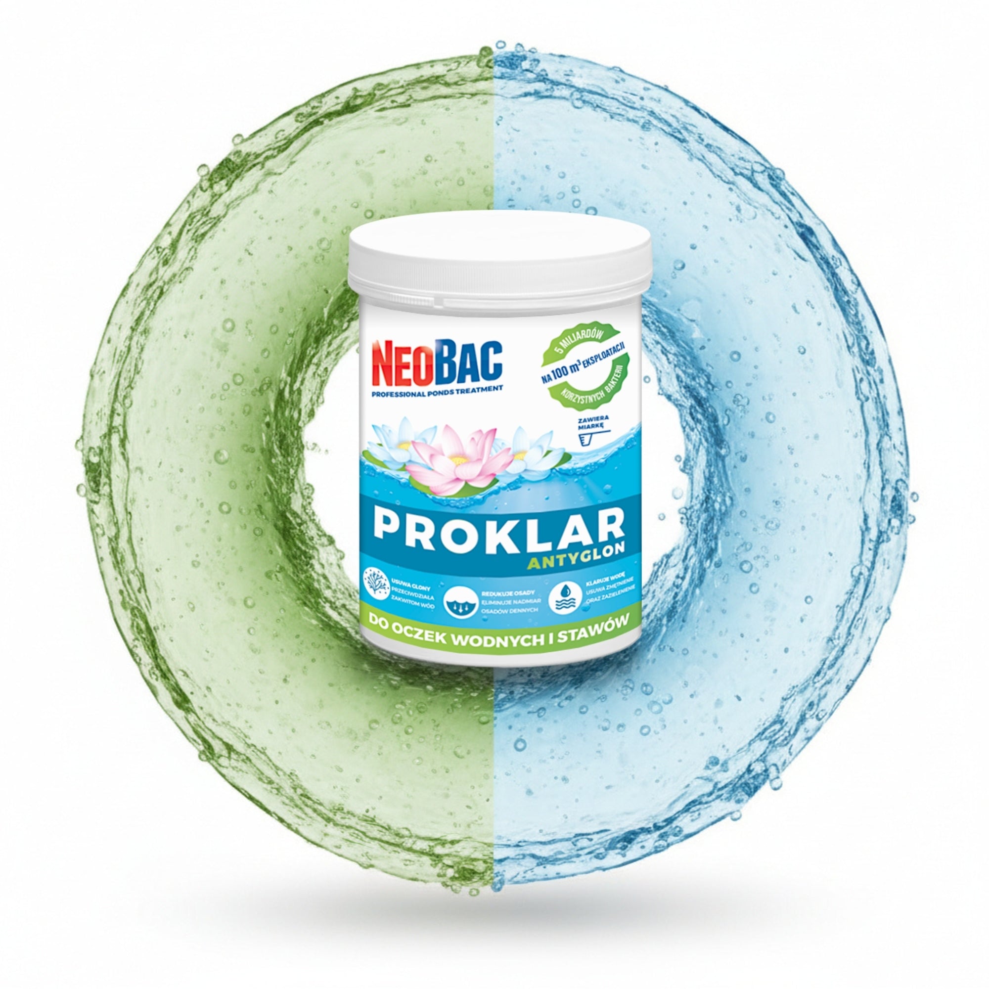 NeoBac PROKLAR Strong Bacteria for Pond Algae Remover MUŁ Brand NeoBac