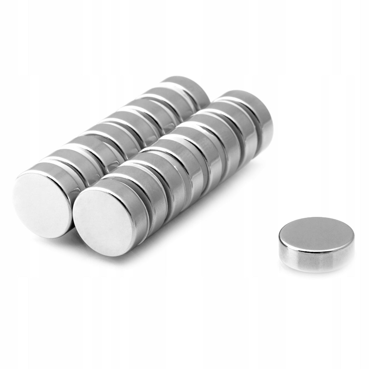 Neodymium Cylindrical Magnet 15x5 N38 10 pieces Number of pieces on offer 10 szt.