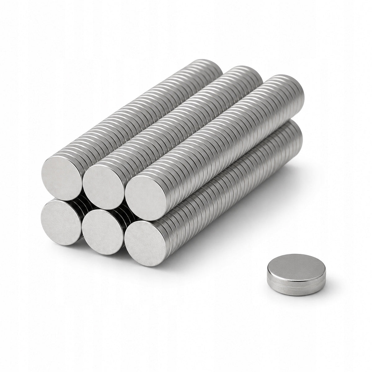 Neodymium Magnet 60 PCS Cylindrical 6x2 N42 Round Disc Strong Small