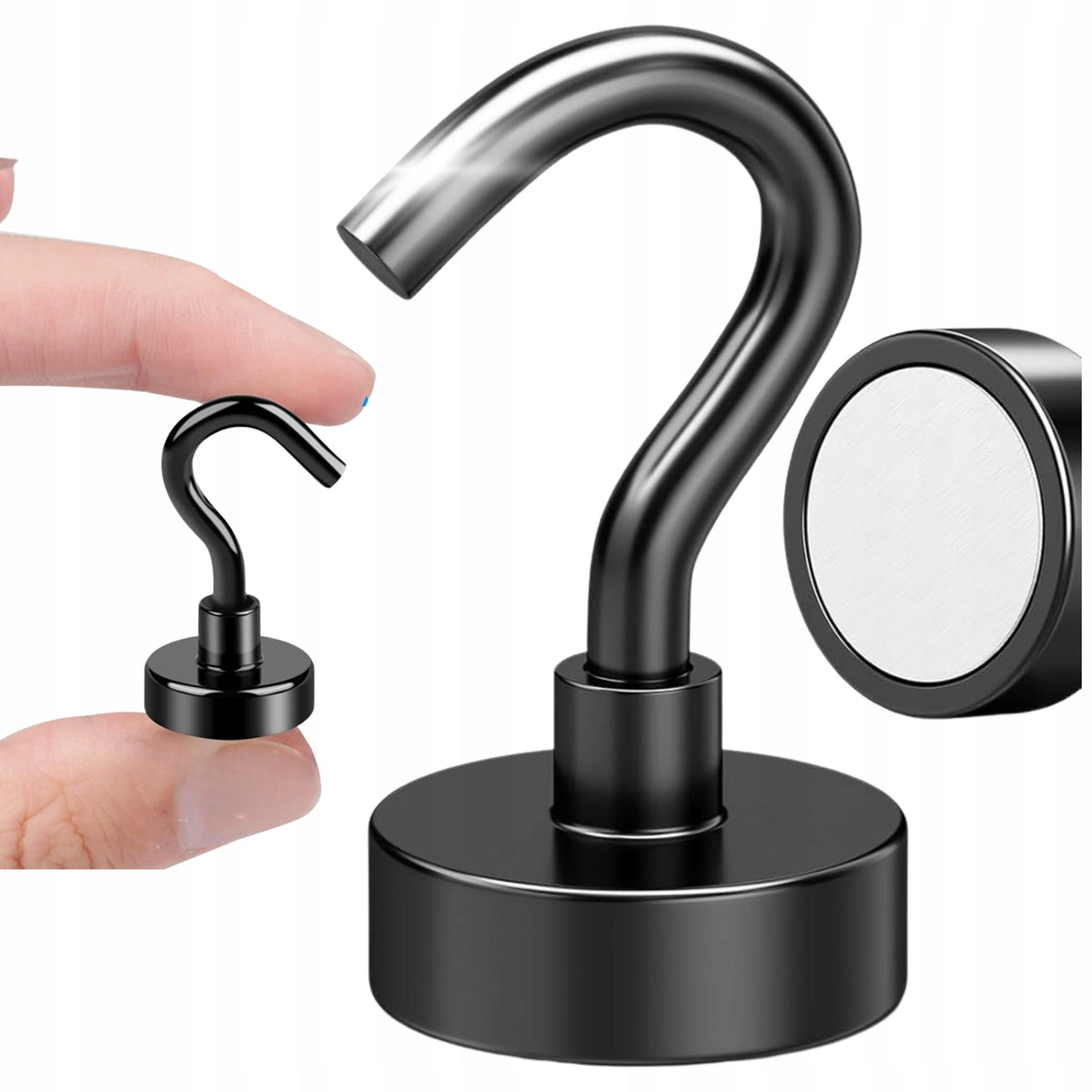Neodymium Magnet HOOK Hook Gripper Holder With Hook Strong Black Number of pieces on offer 1 szt.