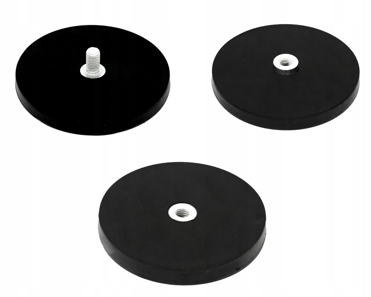 Neodymium magnet in Rubber with thread 88x8,5xM8 internal. Number of pieces on offer 1 szt.