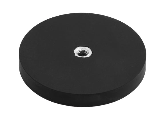 Neodymium magnet in Rubber with thread 88x8,5xM8 internal.