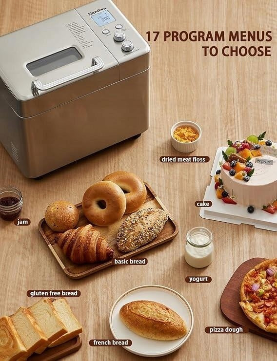 Neretva Bread maker, 17 programs and 2,2 LB STAINLESS STEEL Dominant color silver