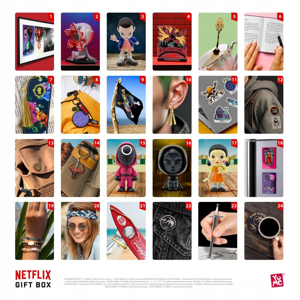 Netflix Gift Set with 24 Surprises and TUDUM Sound Brand YuMe Toys