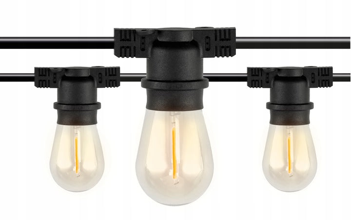 Network GARLAND 230V 20m Garden Chain + 20x LED BULBS E27 WW Power supply mains