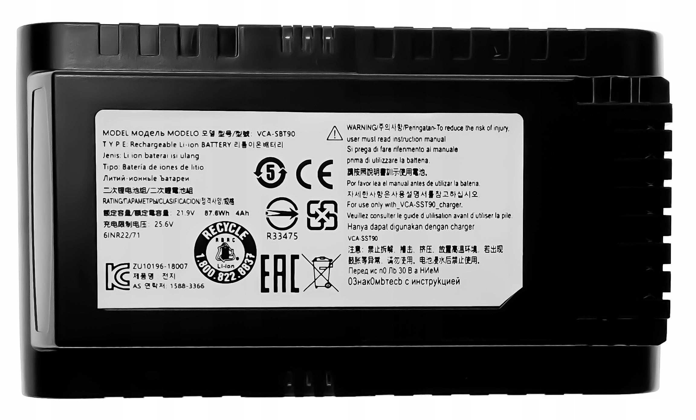 New Battery VS9000-VCA-SBT90 for Samsung Jet 90 21.6V Vacuum Cleaner