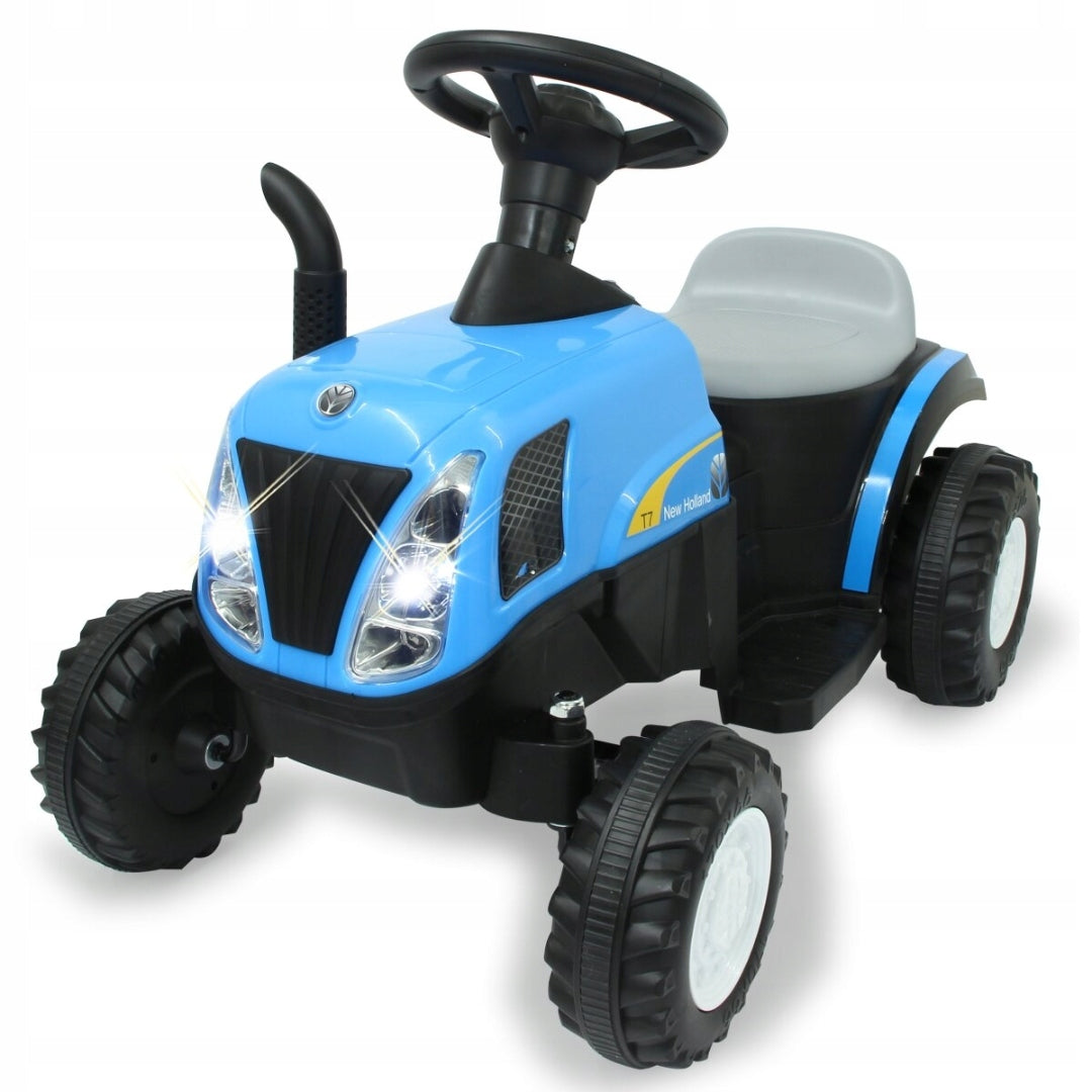 New Holland battery-powered ride-on with trailer blue 6V - JAMRA Color black