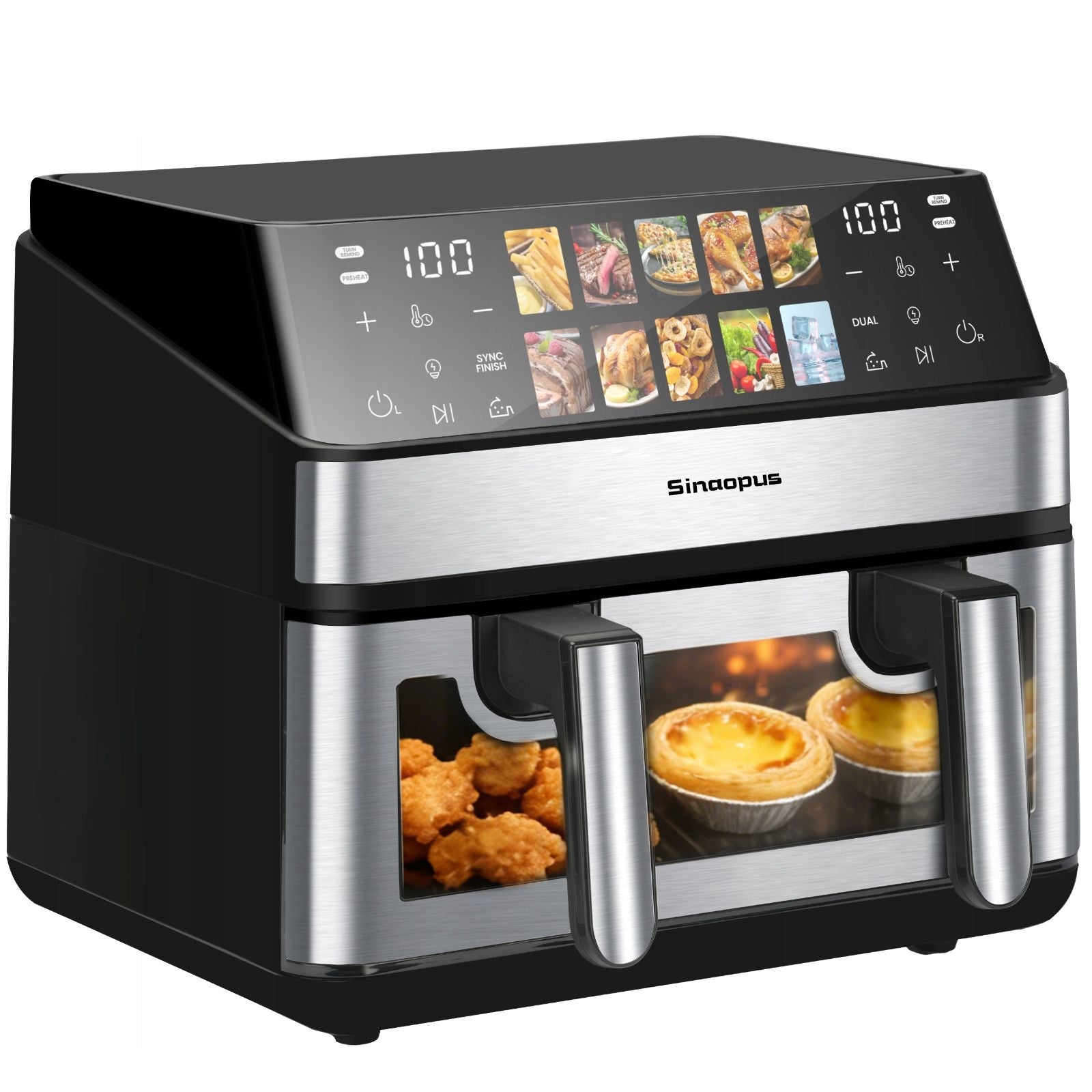 New Style Two Chamber Fat Free Fryer With Window 10 Programs