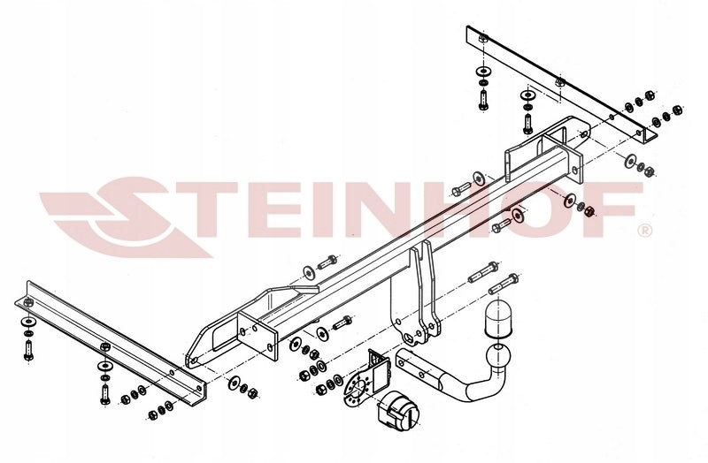 New Towing Hook for Opel ASTRA J IV SPORTS TOURER KOMBI 11.2010-01.2016 Ball type screw‑off
