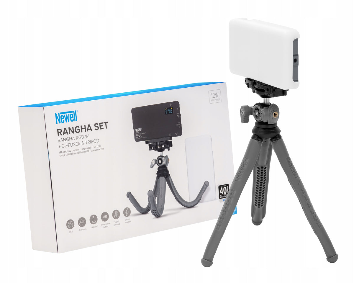 Newell Rangha Set - RGB-W Rangha LED Lamp with Diffuser and Tripod EAN (GTIN) 5901891103595
