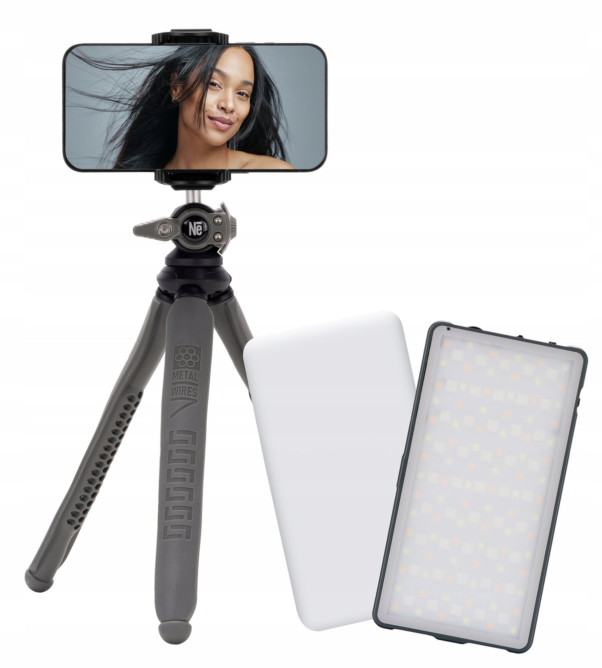 Newell Rangha Set - RGB-W Rangha LED Lamp with Diffuser and Tripod Manufacturer code NL4267
