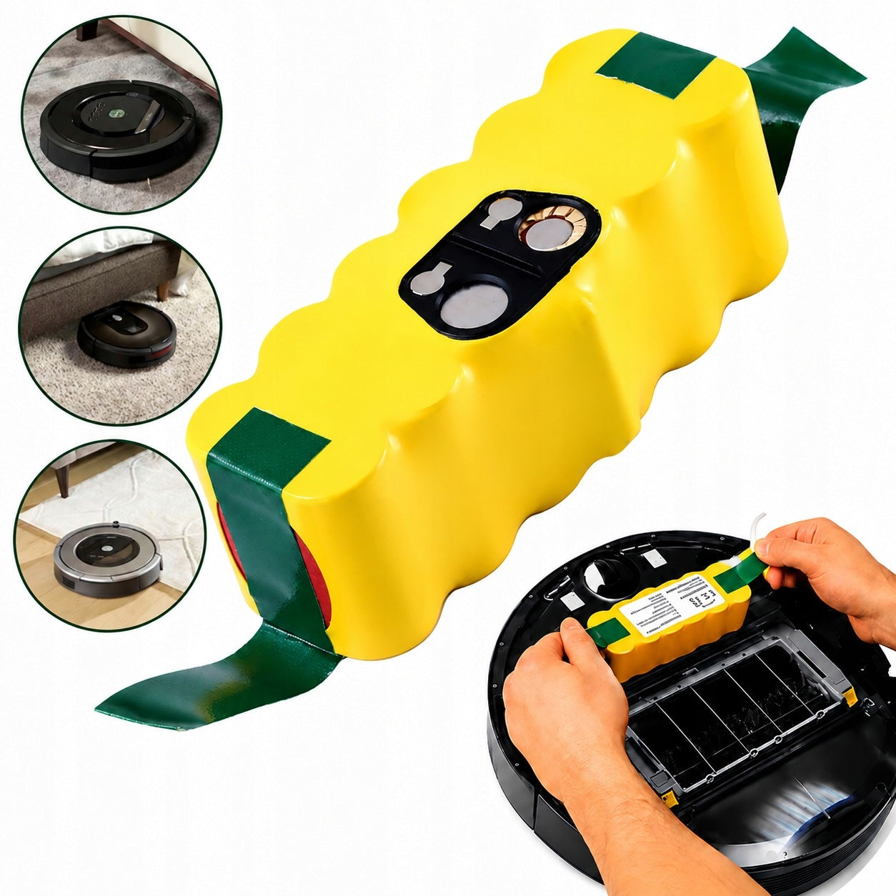 Ni-MH 5000 mAh rechargeable battery for Roomba 500, 600, 700, 800, 900 series