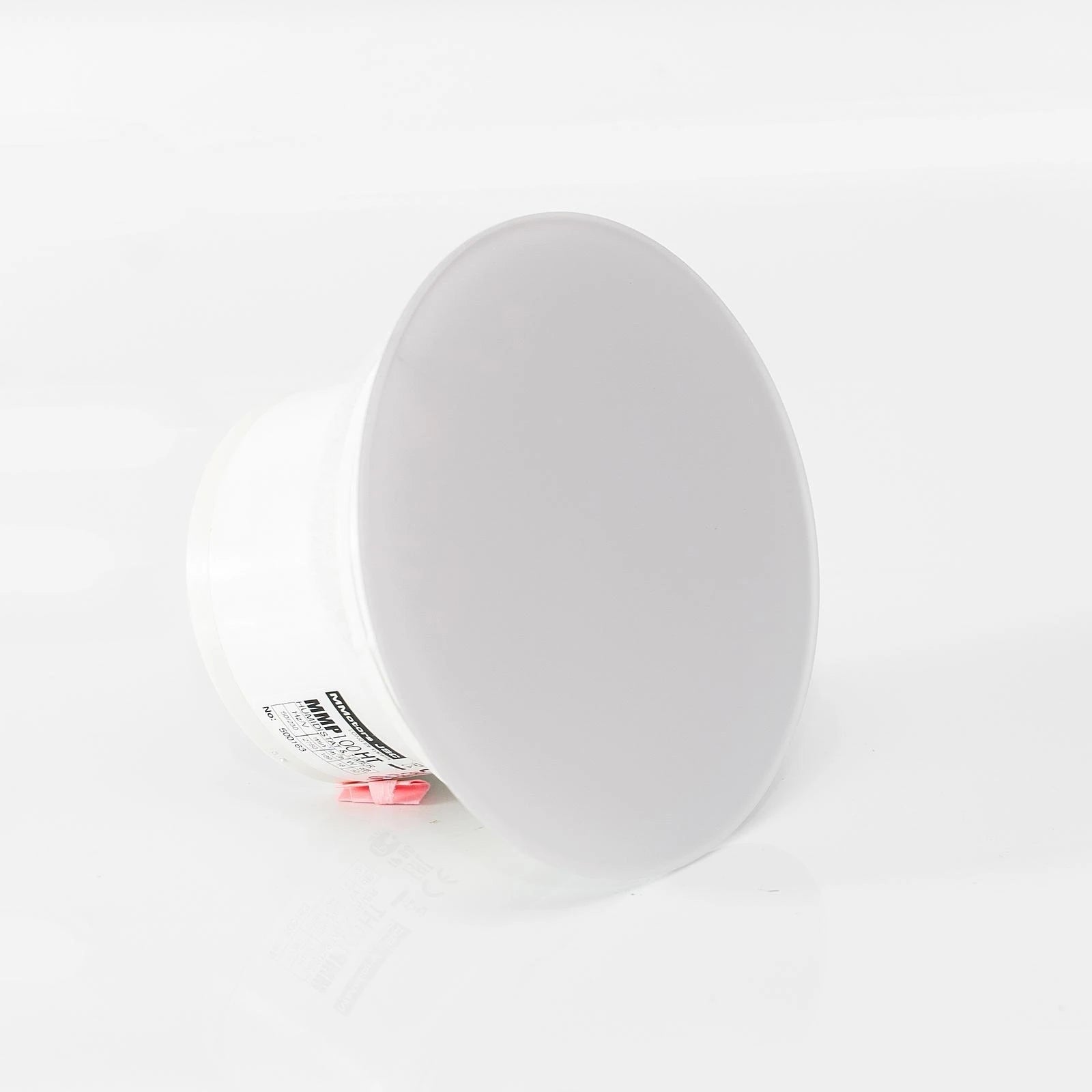Noiseless Glass Round Bathroom Fan Timer Ø100mm White Mat Eco