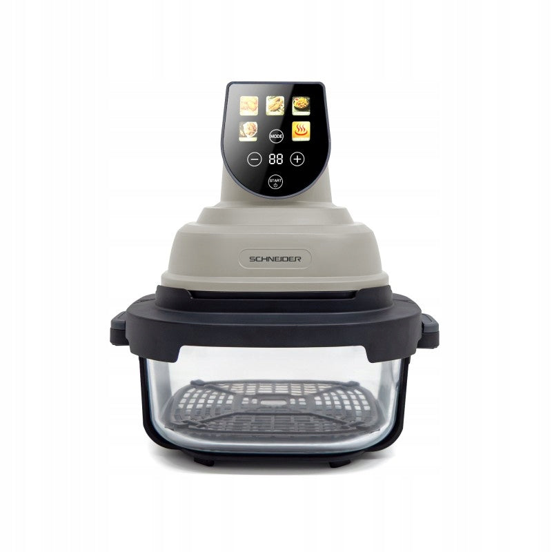 Non-fat panoramic air fryer 2 containers Schneider CRISPI BEIGE