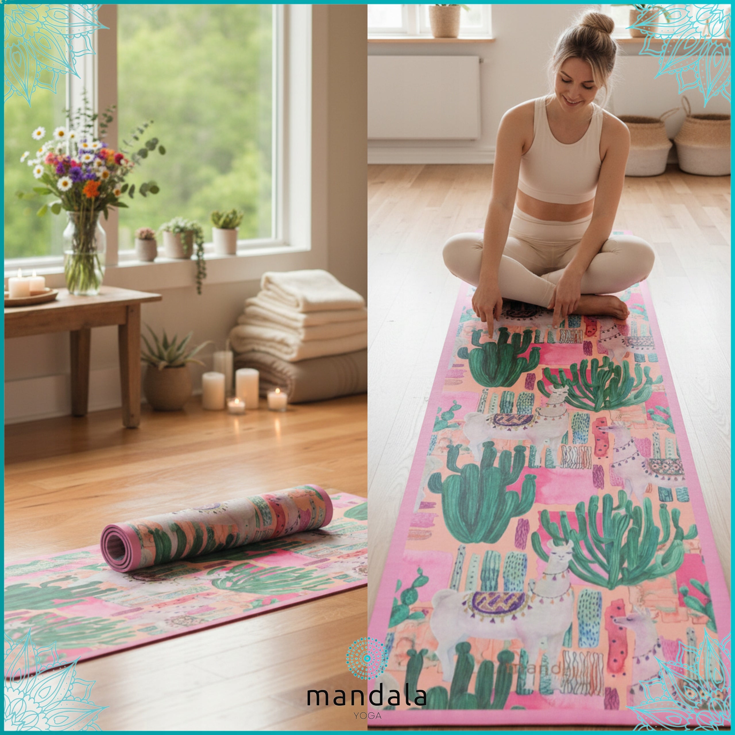 Non-slip yoga mat MEXICO TRAVEL 1mm 183x61cm + bag Packaging status original