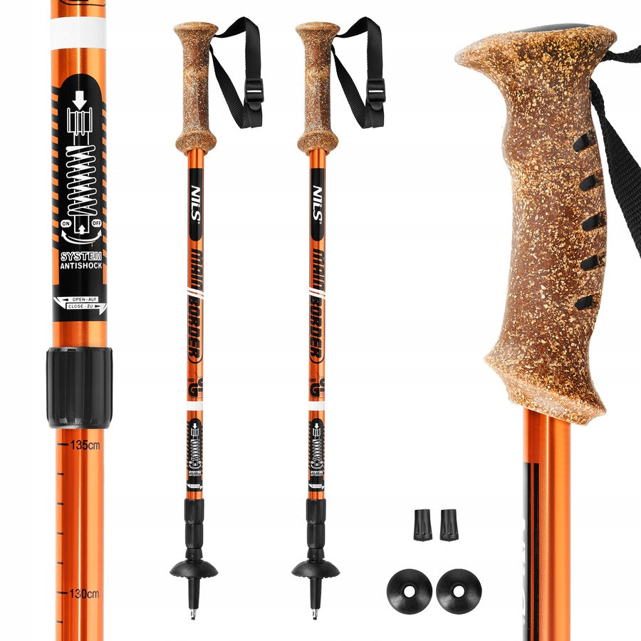 Nordic Walking Hiking Trekking poles 65-135 cm NILS Brand Nils