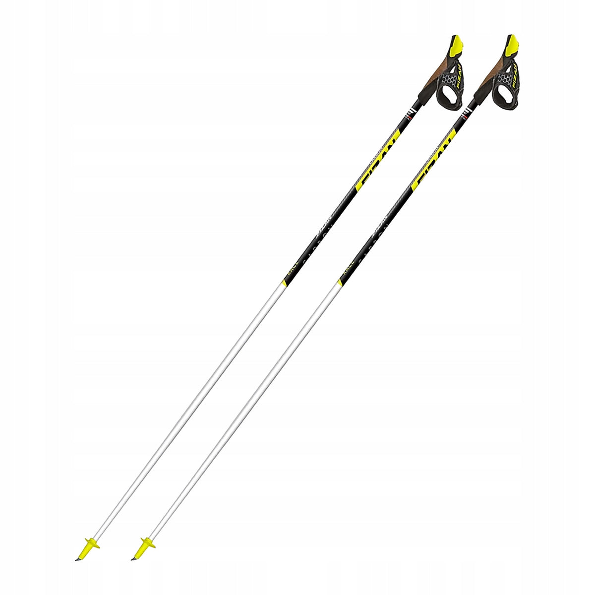 Nordic walking poles Fizan Carbon Race yellow 130 cm