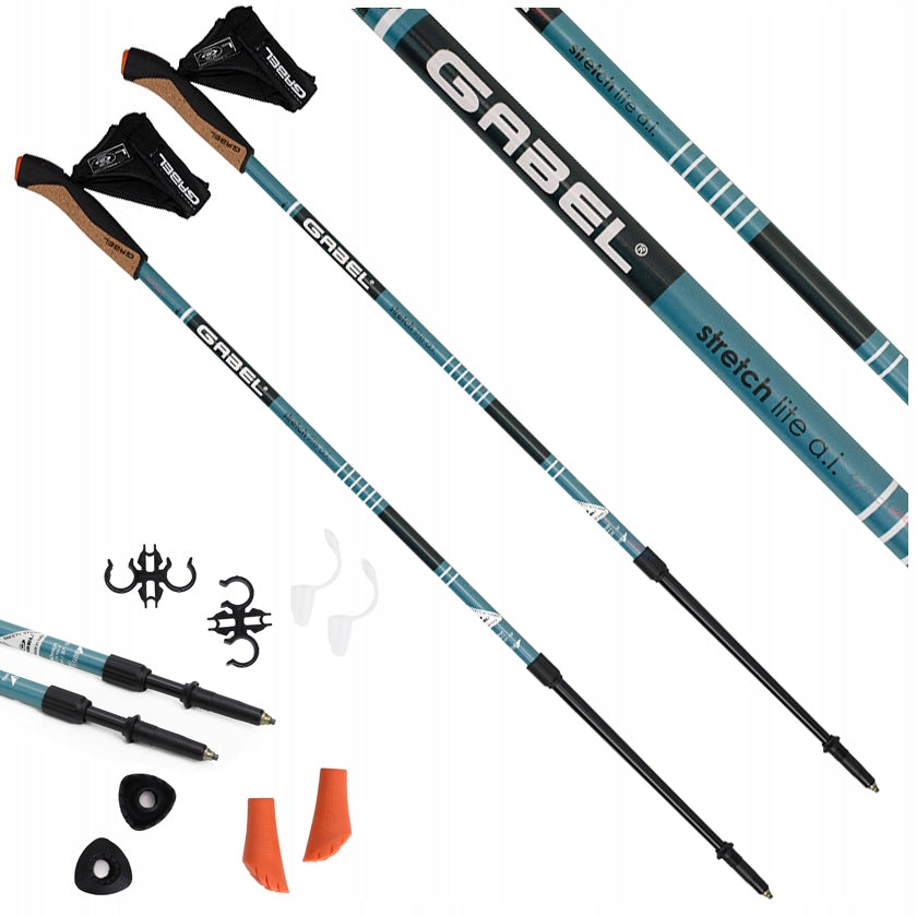 Nordic walking poles GABEL Stretch Lite AI Avio multicolor