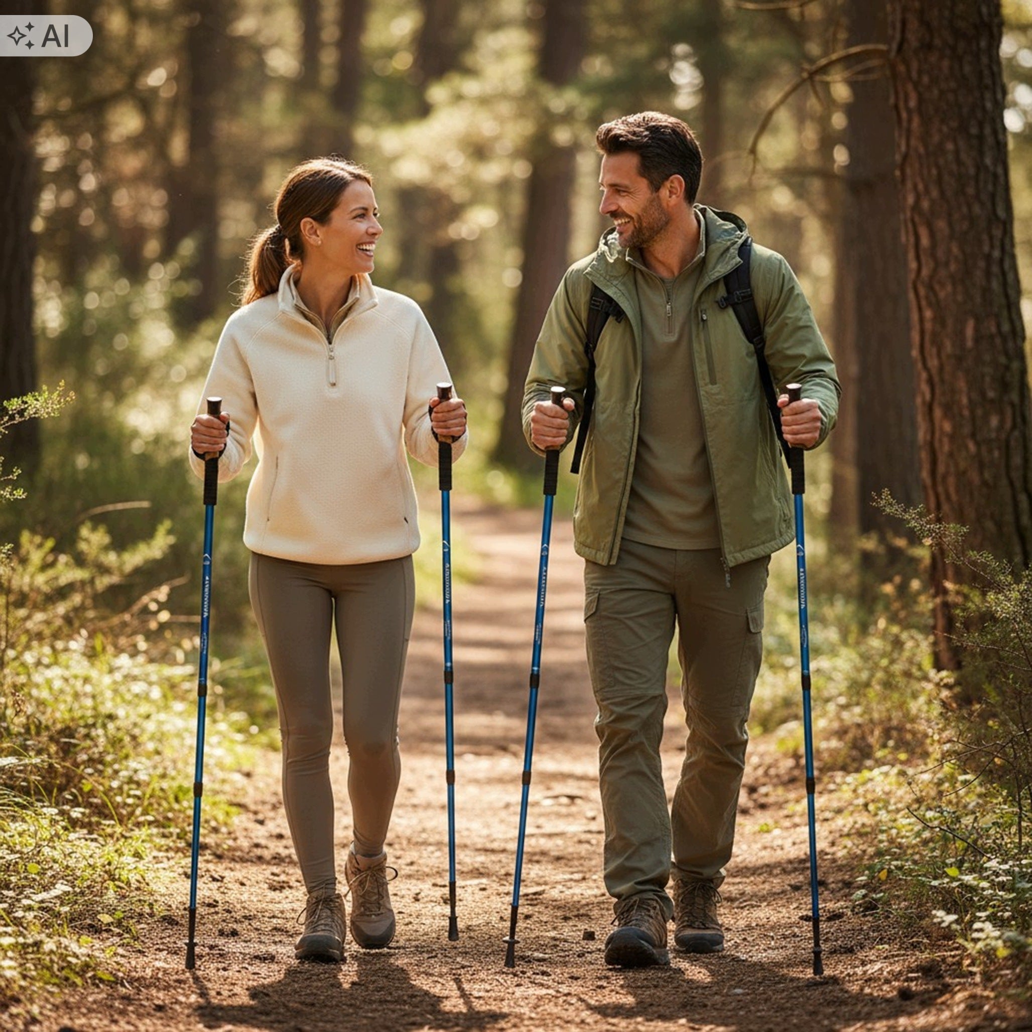 Nordic walking poles trekking cork 2sz for walking adjustable in the mountains Packaging status original