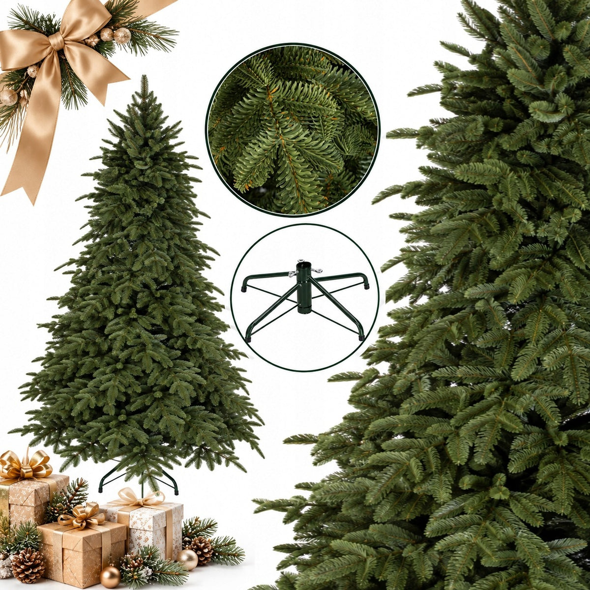 Nordmann Fir Artificial Christmas Tree 100%PE Snaptree Rubber 250CM as LIVE