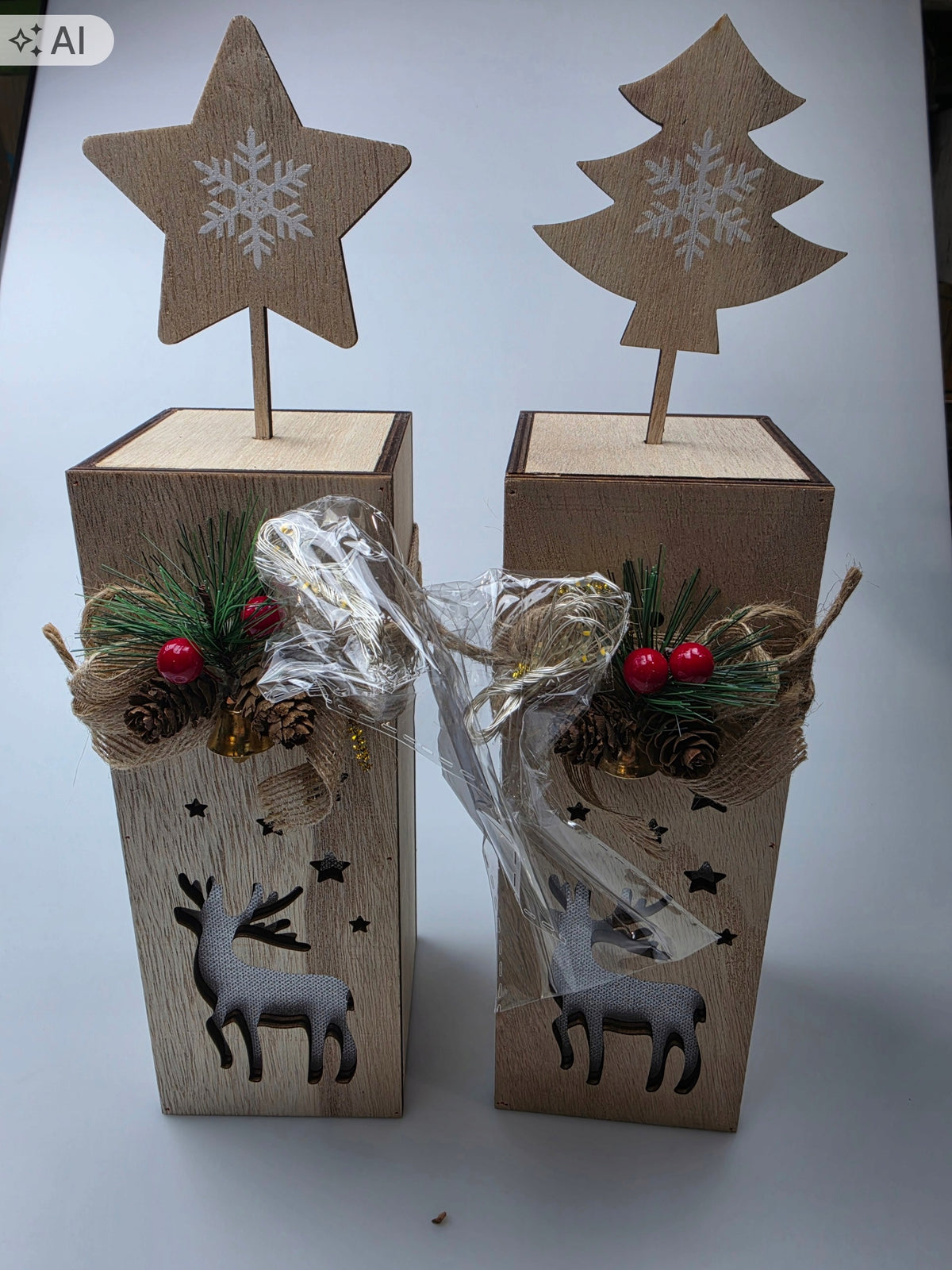 Nuptio Christmas decoration 2x Led lantern Brand no brand