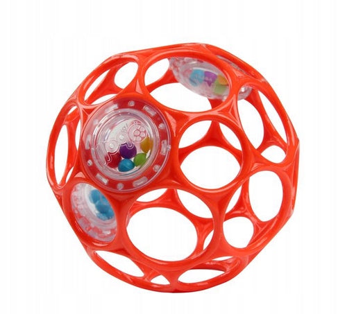 OBALL Ratchet ball 10 cm, orange 0m+