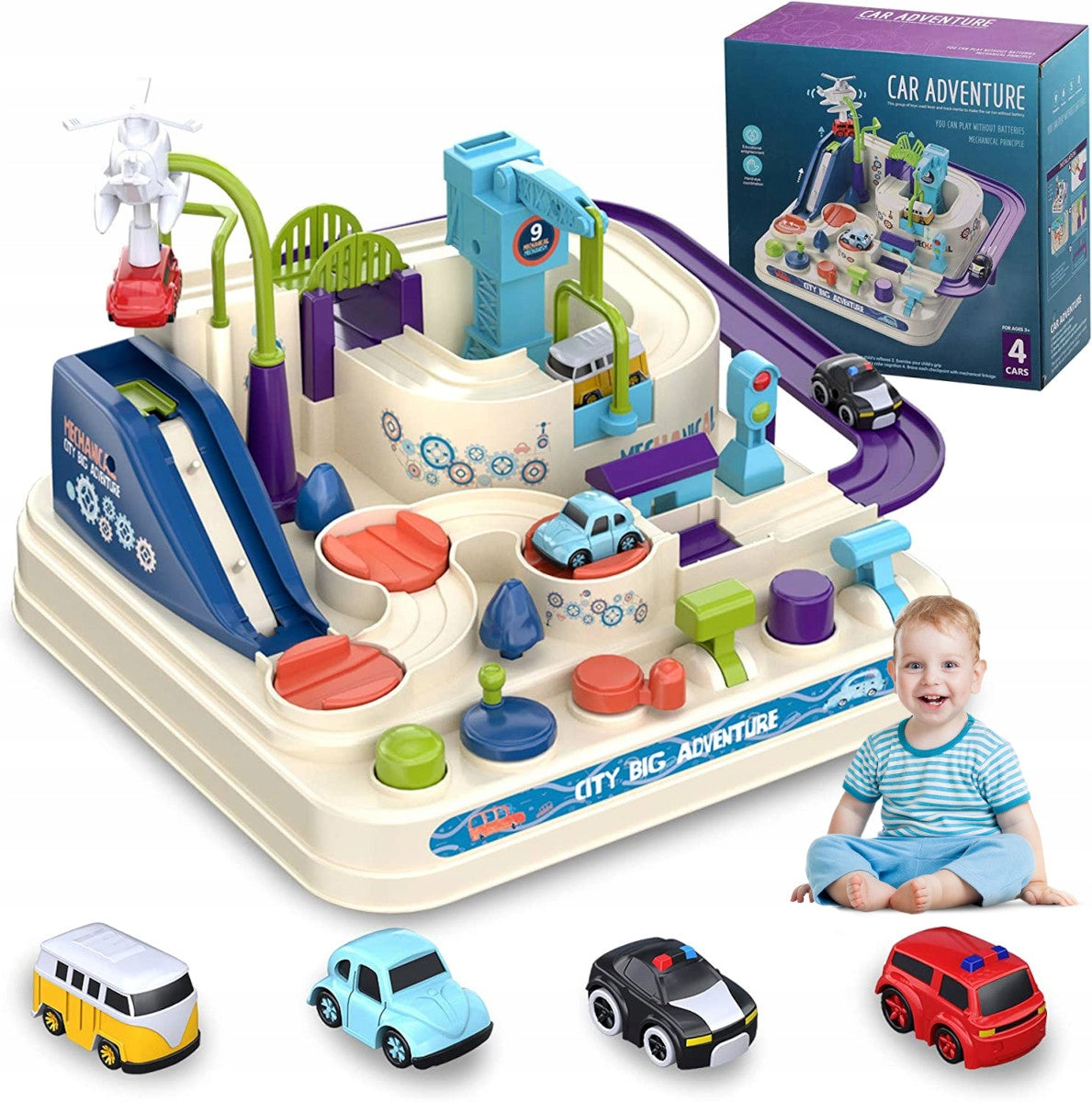 OBSTACLE COURSE CAR INTERACTIVE SLIDE OBSTACLE CAR GIFT