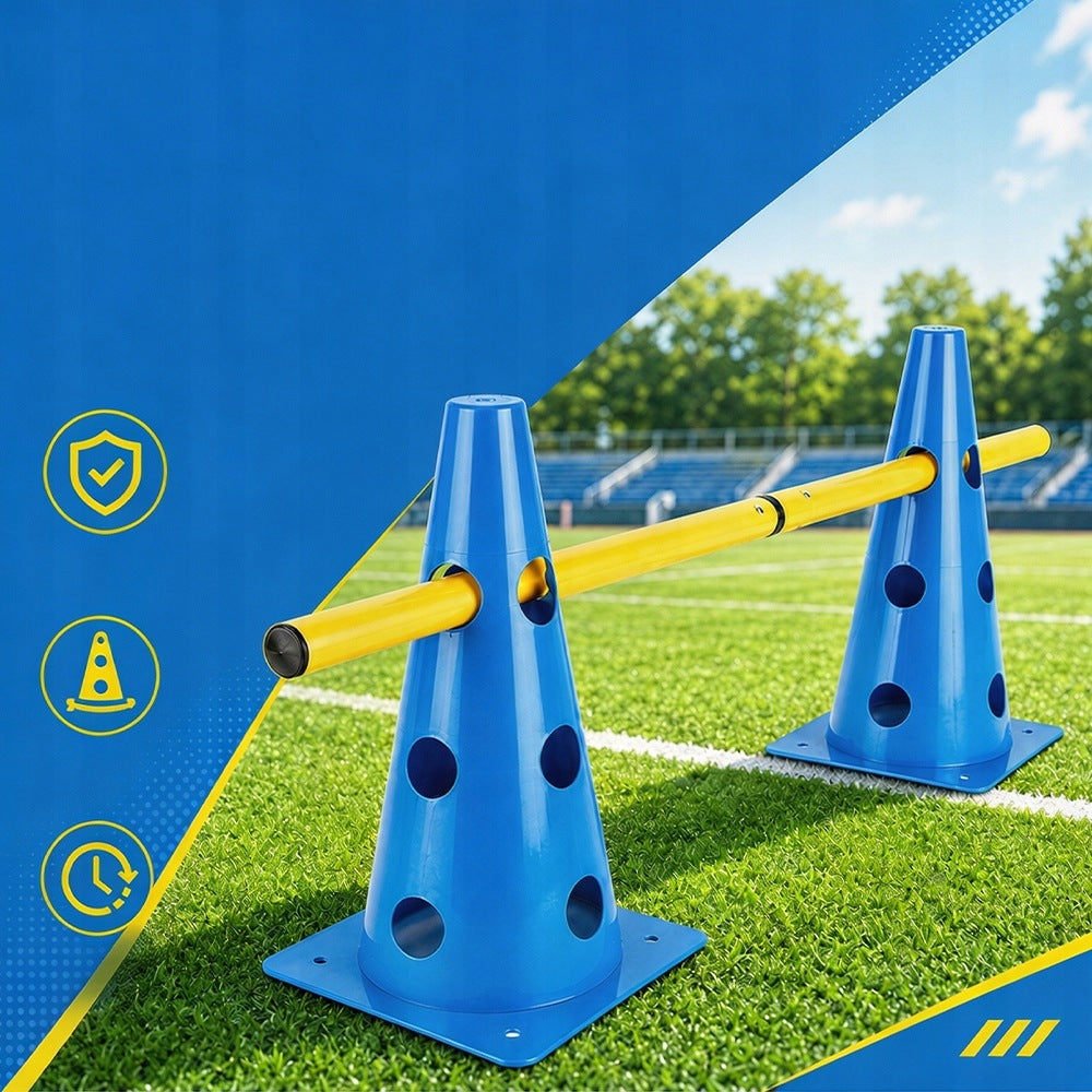 OBSTACLE COURSE Cones Training Dog ACTIVITY AGILITY 3 Beams Manufacturer code Trenig do slalaomu dla psa trenowania skoku