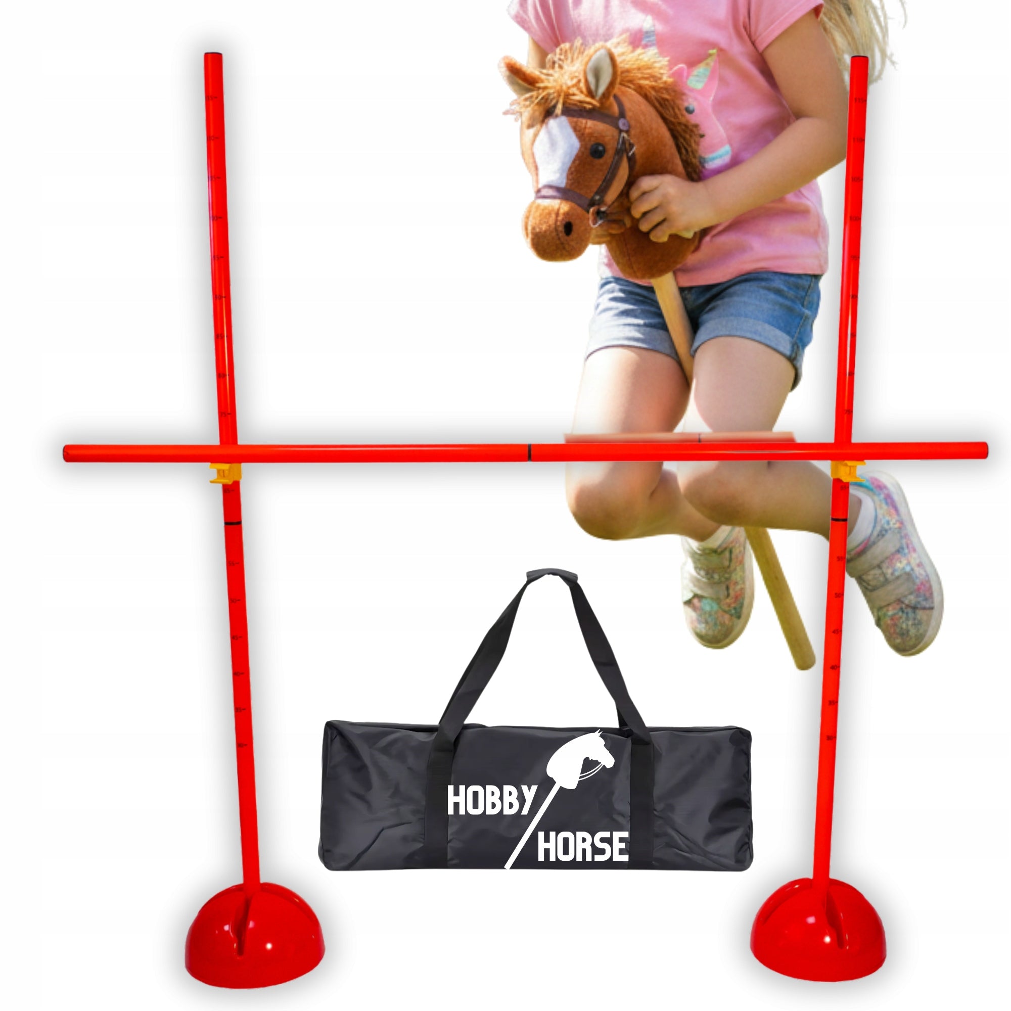 OBSTACLE HOBBY HORSE FOR JUMPING Training Fence HORSE ON STICK 120 CM