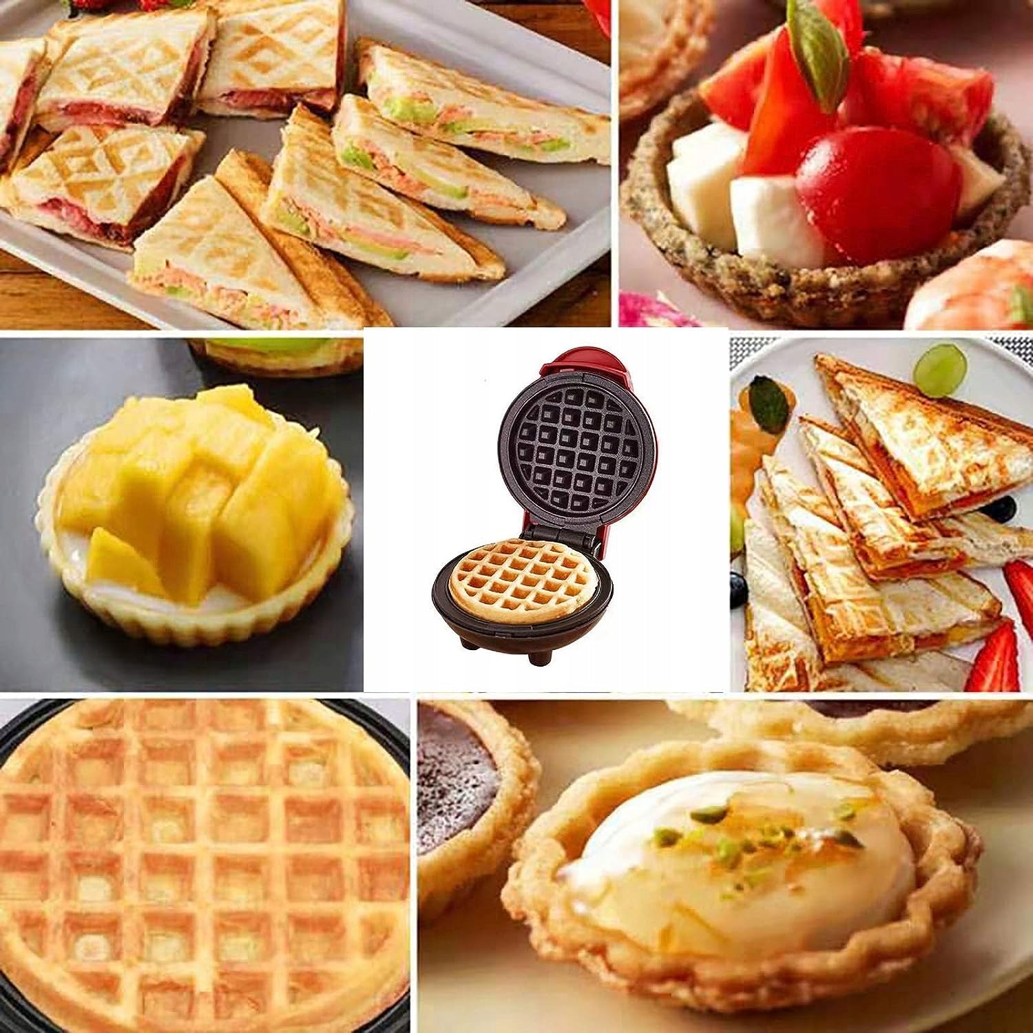 OCCASIONAL RED TOASTER WAFFLE MAKER MINI ELECTRIC CRISPY WAFFLES 350W Manufacturer code 0791293434763