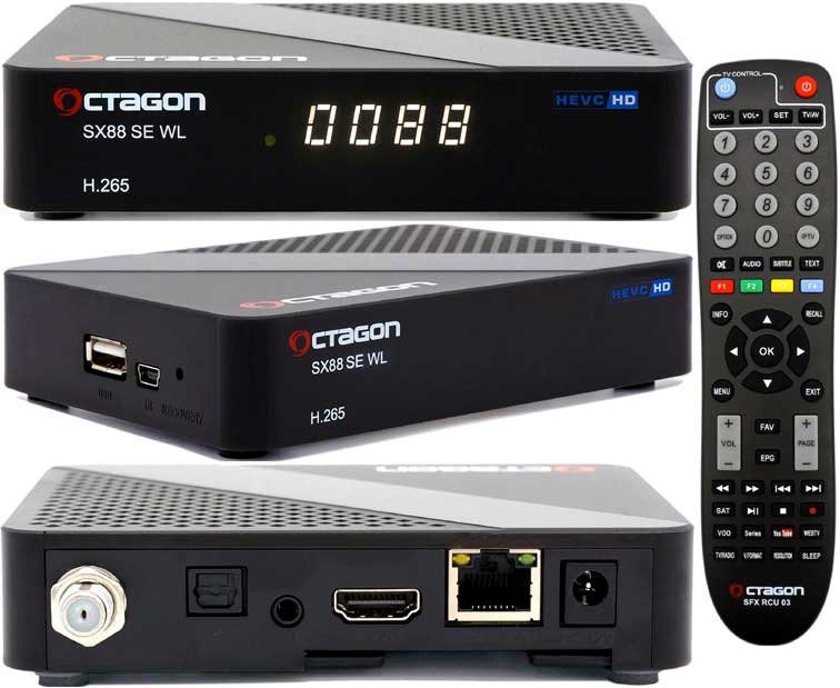 OCTAGON SX88 SE V2 WL HD S2+IP LINUX IPTV YOUTUBE KRAKÓW