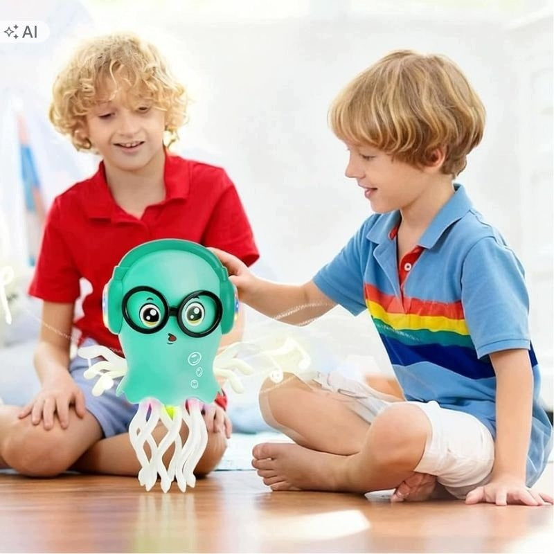 OCTOPUS DANCING LED JELLYFISH INTERACTIVE RIDES GAME GLOWS FOR KIDS Packaging status original