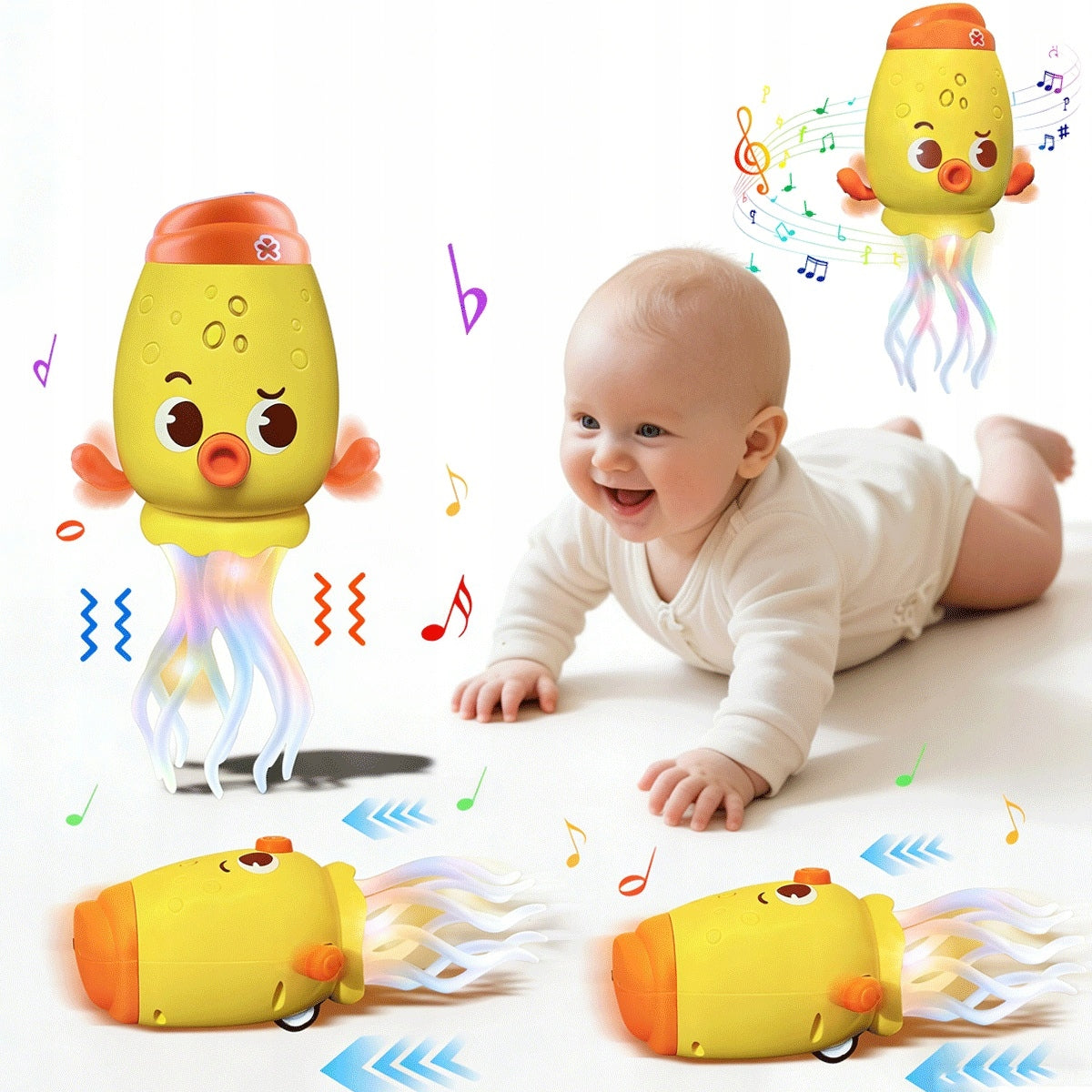 OCTOPUS WITH MUSIC AND MOTION SENSOR PERFECT BIRTHDAY GIFT Packaging status original
