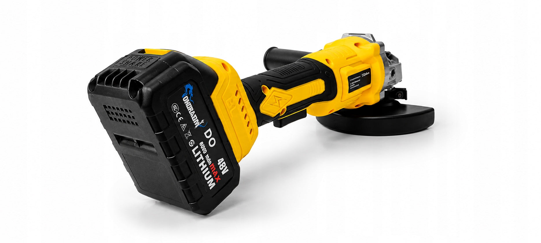 OD ANGLE GRINDER CORDLESS RUBBER ANGLE 2XAKU 48V 2x BATTERY PRO Maximum power 2600 W