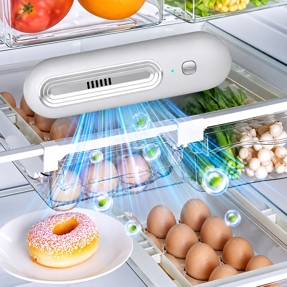 ODOR ABSORBER OZONATOR AIR PURIFIER FOR REFRIGERATOR Packaging status original