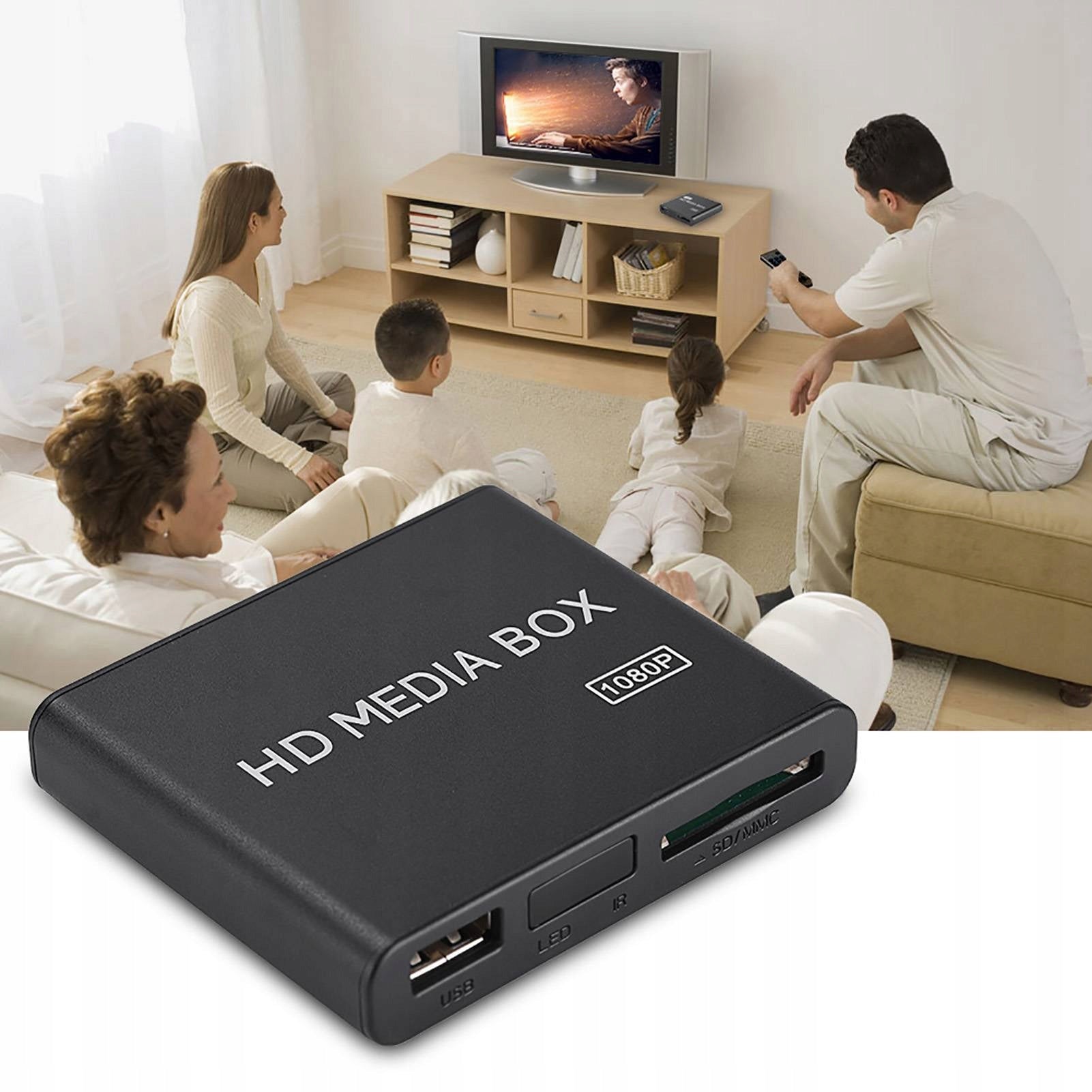 ODTWARZACZ MULTIMEDIALNY FULL HD 1080P OBSŁUGA USB MMC RMVB MP3 AVI MKV Packaging status original