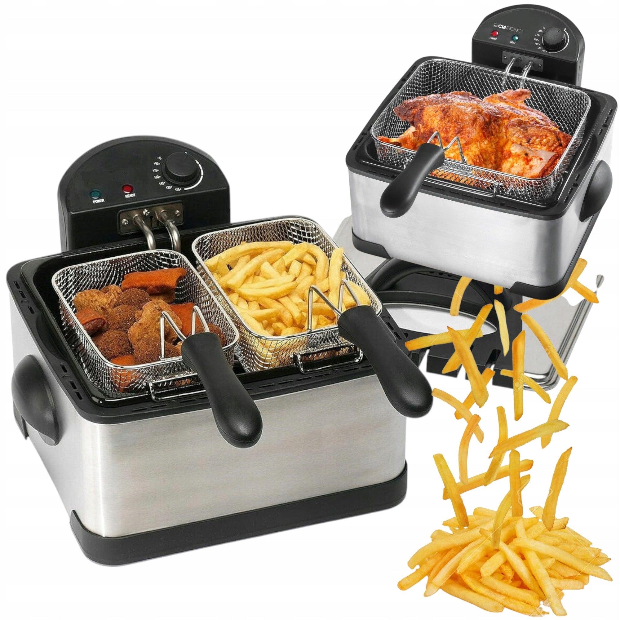 OIL FRYER TRADITIONAL CAPACIOUS FRYER 4L 2000W THERMOSTAT LARGE