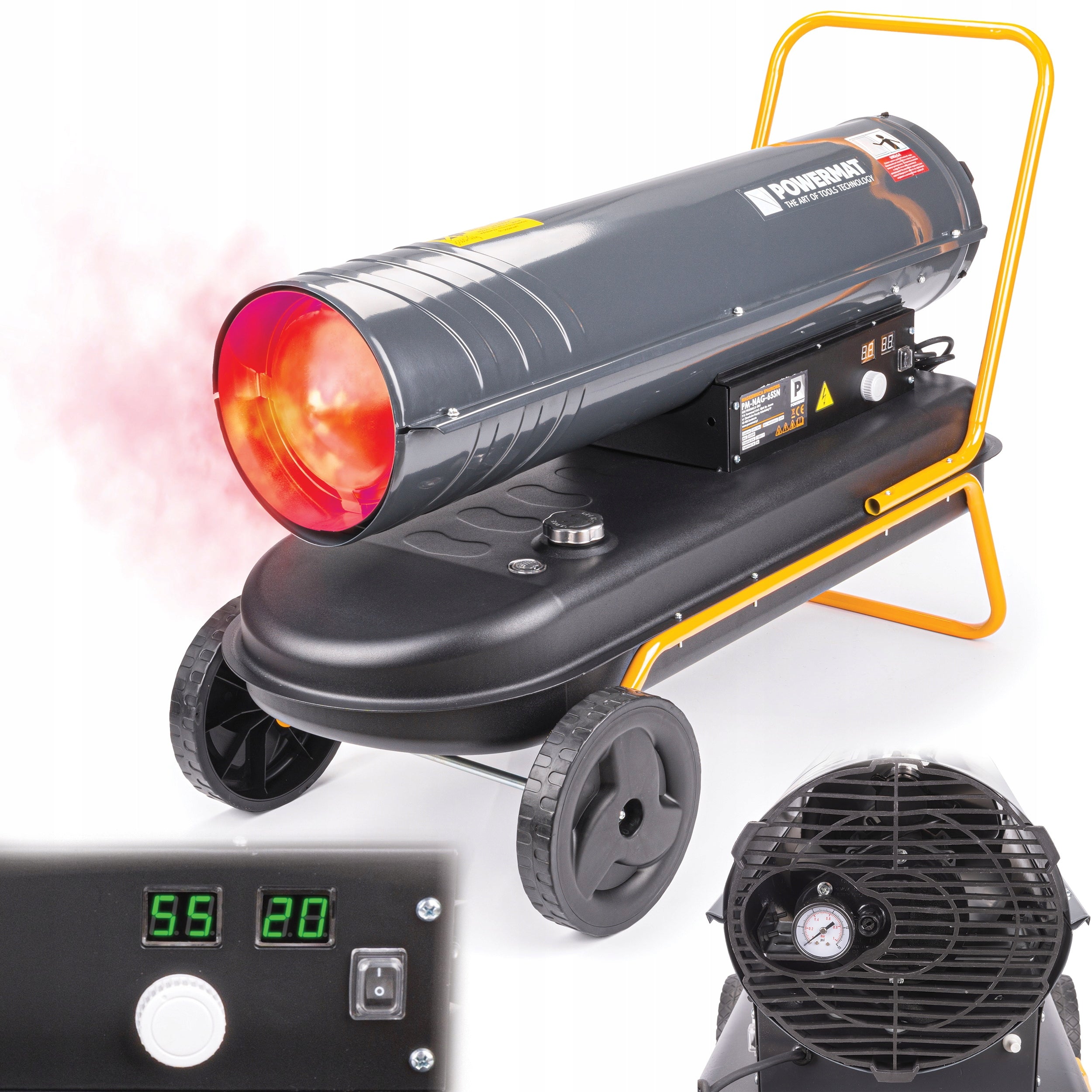OIL HEATER 65 KW DIESEL BLOWER + THERMOSTAT LCD HEATER FURNACE