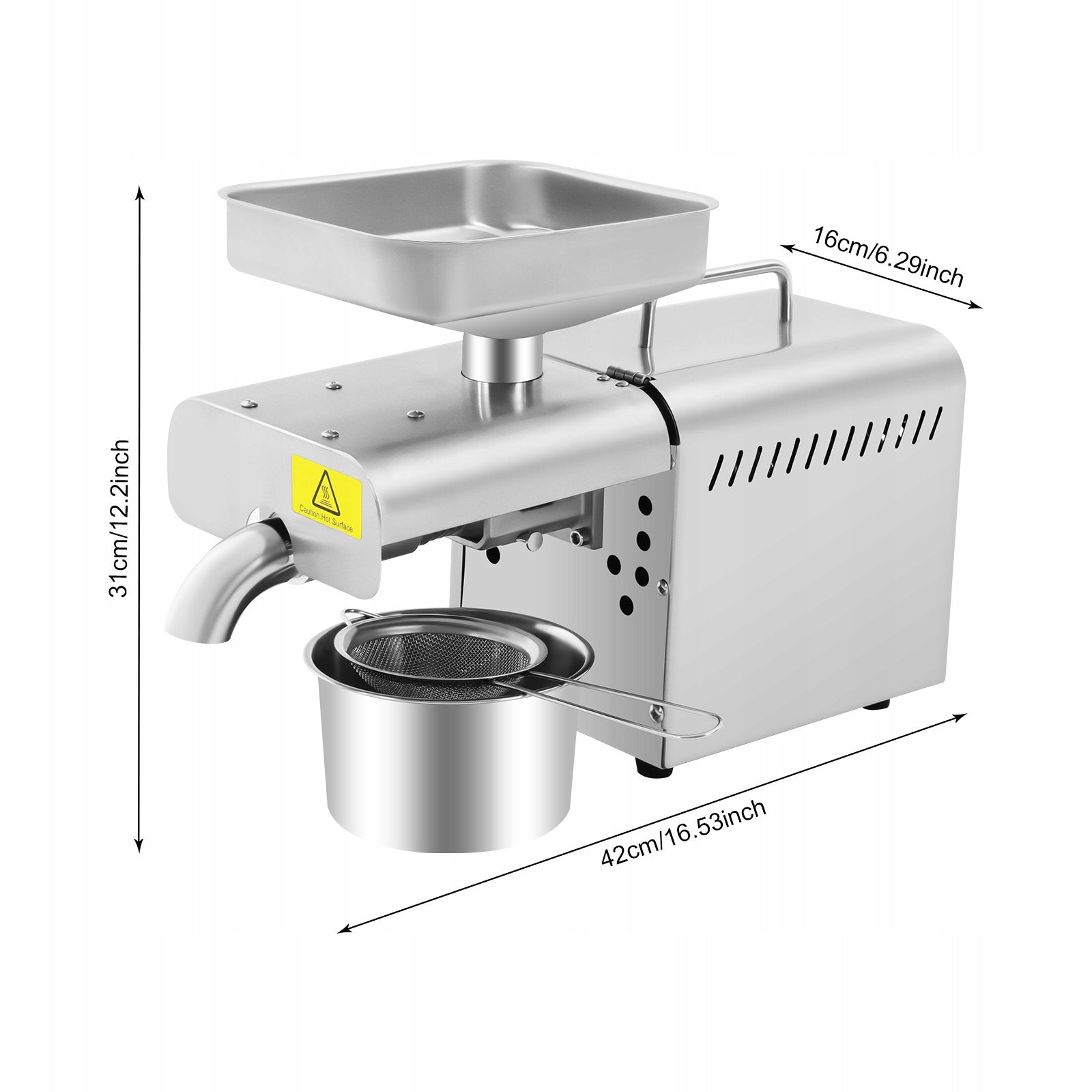 OIL PRESS MACHINE 610W ORGANIC OIL EXPELLER TEMPERATURE CONTROL Manufacturer code 4069749080144