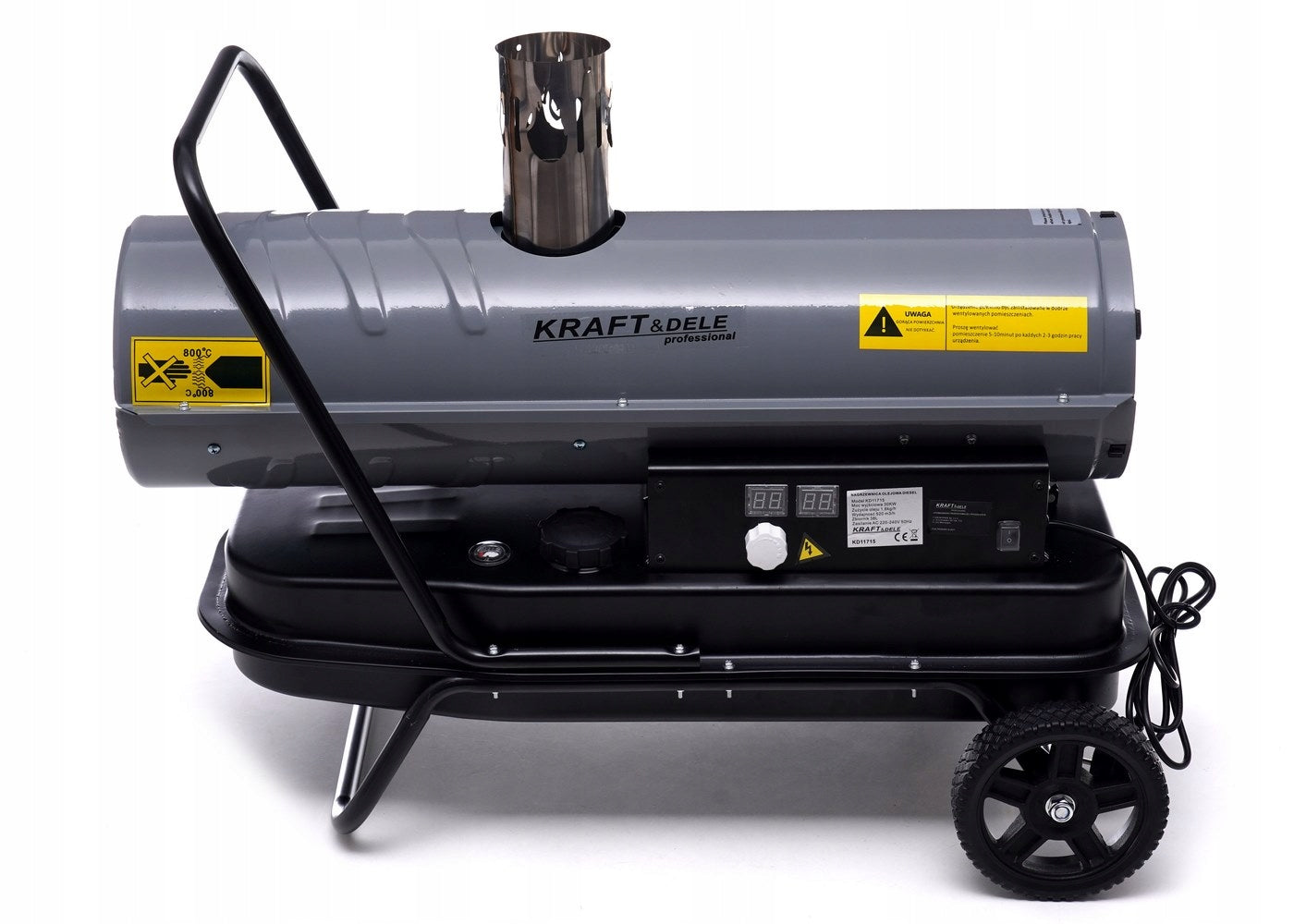 OIL heater with chimney 30 kW THERMOSTAT Tank 19 liters + WHEELS Brand Kraft&Dele